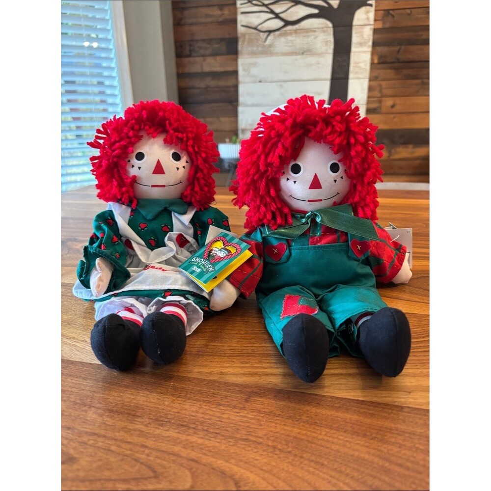 NWT New Vintage 1998 Snowden and Friends Raggedy Ann & Andy Soft Dolls 13”